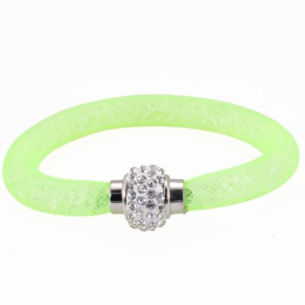 Браслет Stardust Swarovski салатовый