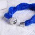 Браслет Stardust Swarovski двойной сине-синий блеск