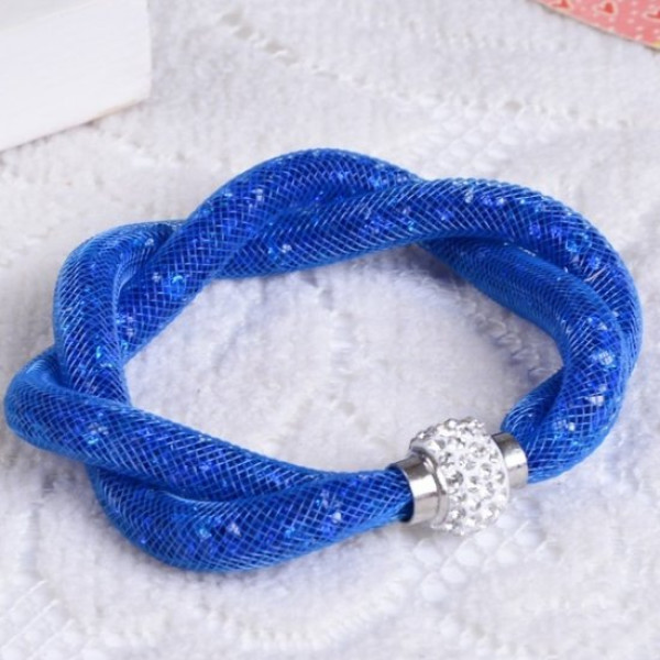 Браслет Stardust Swarovski двойной сине-синий блеск