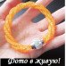 Браслет Stardust Swarovski двойной оранж