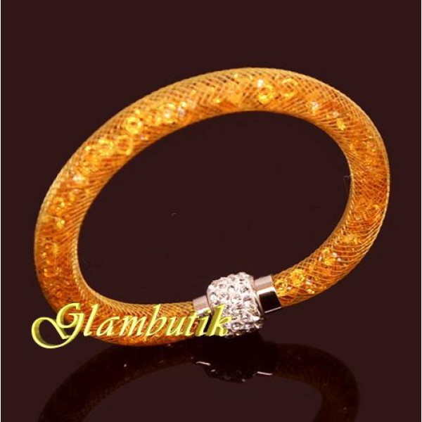 Браслет Stardust Swarovski оранжевый