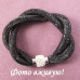 Браслет Stardust Swarovski двойной черный блеск
