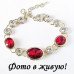 Ювелирный красный браслет Кристаллы Мии