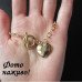 Золотистый браслет цепь Сердце – 4963