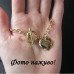 Золотистый браслет цепь Сердце – 4963