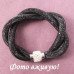 Браслет Stardust Swarovski двойной черный блеск