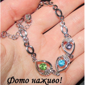 Браслет в стразах Сердечный ноктюрн