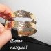 Широкий металлический браслет Полосы – 10-834