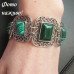 Винтажный малахитовый браслет – 10-860