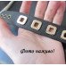 Чорний шкіряний браслет Квадрати – 10-867