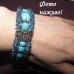 Голубой браслет с бирюзой сияние – 1077