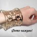 Ажурный широкий браслет Завитки – 1142