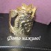 Широкий металлический браслет Змея и цветы – 1186