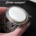 Широкий браслет овальный перламутр – 1457