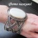 Широкий браслет овальный перламутр – 1457