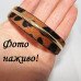 Браслет скоба с мехом леопард коричневый –2378