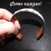 Браслет скоба з хутром леопард білий  – 2563