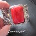 Широкий браслет красный говлит под коралл – 3719