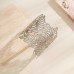 Серебристый ажурный браслет цветы – 5613