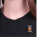 Оранжевая брошь Сова