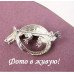 Брошь Зелёный крокодильчик