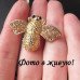 Брошь Романтический жучок шампань 