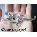 Серебристая брошь Черная ящерица в стразах