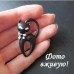 Черная брошка Кошка