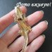 Золотистая брошка Крокодил – 4051