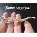 Золотистая брошка Крокодил – 4051