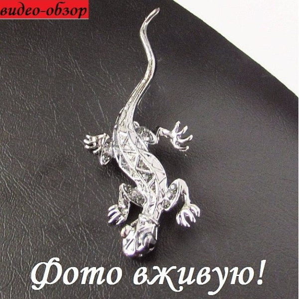 Черненная брошка Ящерица