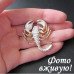 Біла Брошка Скорпіон – 4061