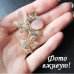 Брошь Цветы кошачий глаз