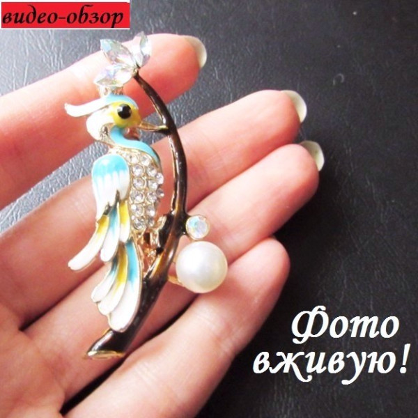 Брошь Птица райская
