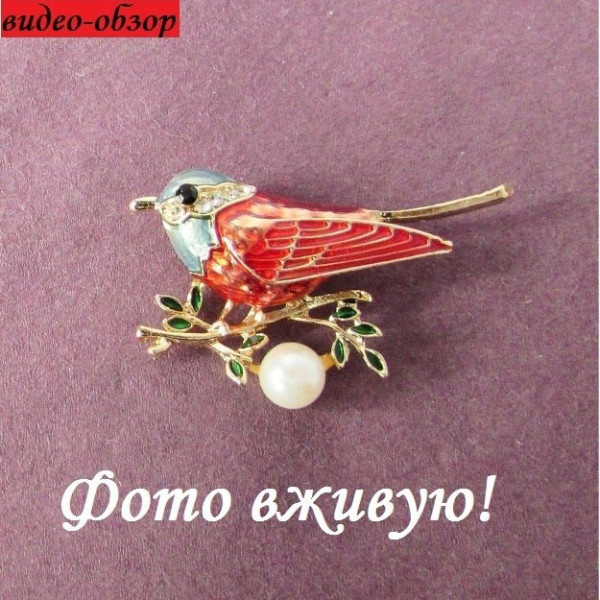 Брошь Птица не ветке