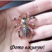 Брошь Паук в стразах