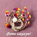 Цветная брошь Жар Птица
