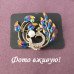 Фиолетовая брошь Жар Птица