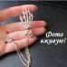 Двойная брошь Рука скелета с цепью