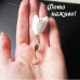Белая брошь Цветок подснежник, тюльпан – 4569