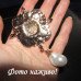 Брошка за мотивами Kirks Folly Камея в стразах – 1594