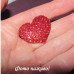 Брошка червоне серце у стразах – 2282