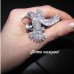 Брошь сияющая птица колибри в стразах  – 2521