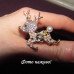Брошь олень в стразах и бисере – 2623