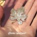 Брошь лист клена в стразах – 2647
