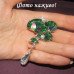 Брошь волшебная кувшинка, водяная лилия с подвеской - 2921