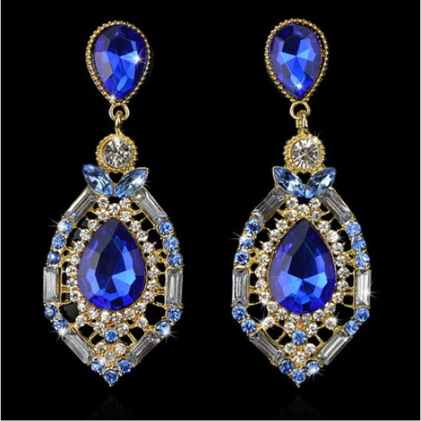 Серьги в стиле Dior Синяя роскошь