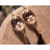 Серьги Шикарные маски с перьями в стиле CHANEL