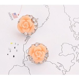 Серьги Розочки в инкрустации
