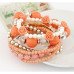 Кораллово-оранжевый браслет Изысканный микс